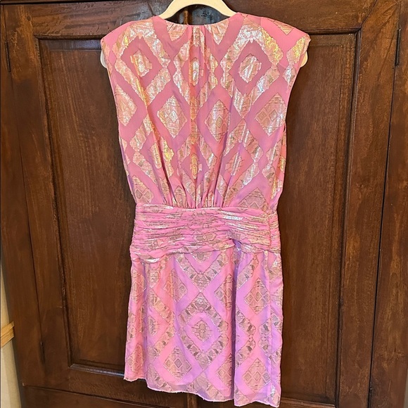 Ramy Brook Reina Dress, silk pink and gold - Picture 7 of 12